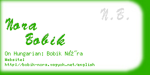 nora bobik business card